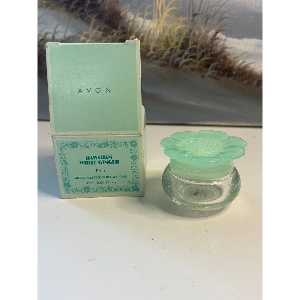 Avon Hawaiian White Ginger 1965 Cream Perfume 15ml 0.5oz Vintage 1999 Box